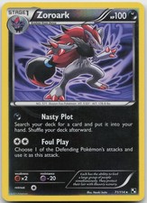 Zoroark Reverse Holo Rare Black and White 71/114 LP on eBay