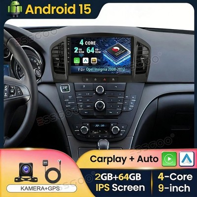 Android 15 Autoradio Für Opel Insignia A 2008-2012 2+64G Carplay GPS RDS BT +KAM