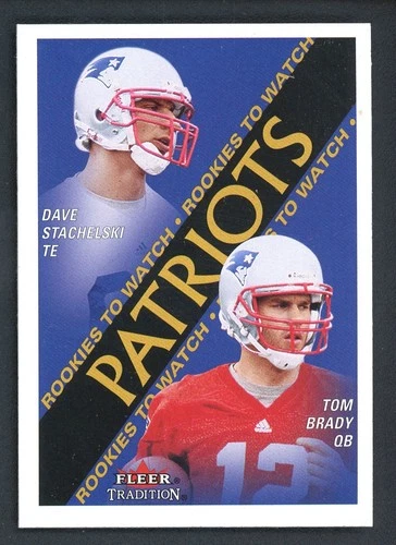 TOM BRADY 2000 FLEER TRADITION FOOTBALL ROOKIE CARD #352