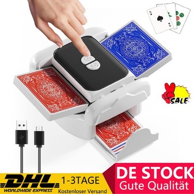 Kartenmischer elektrisch Poker UNO Blackjack Kartenmischmaschine Automatisch