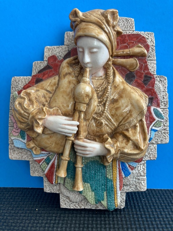 WALL HANGING HAND MADE IN BARCELONA MUSICIAN PALAU DE LA MUSICA SPAIN