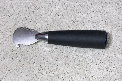 AR+Cook Stainless Steel Citrus Zester & Peel Scorer With Rubber Grip