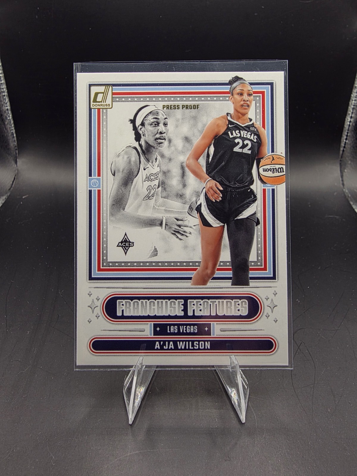 2025 Donruss WNBA A'ja Wilson 4 Card Lot Net Marvels Tunnel Vision Press Proof