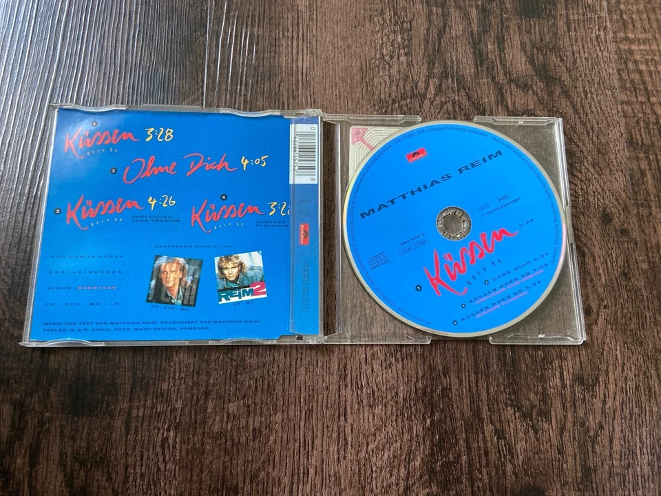 "Matthias Reim - Küssen oder so" Maxi CD, mit 4 Tracks inkl. "Ohne Dich" - Bild 2 von 2