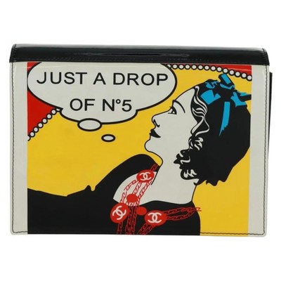 Chanel Just A Drop Of No.5 Comic Coco Clutch Patent Multicolour Patent_Leather