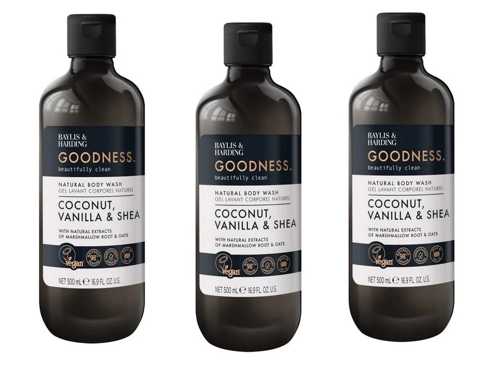 Baylis & Harding Goodness Body wash Coconut, Vanilla & Shea 500 ml ( 3 Stück) - Bild 1 von 1