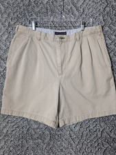 Vintage Tommy Hilfiger Chino Shorts Beige Pleated Classic Fit Men's 38