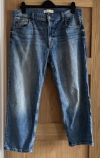 Next Ladies Mid Rise Crop Slim Denim Jeans Size 16