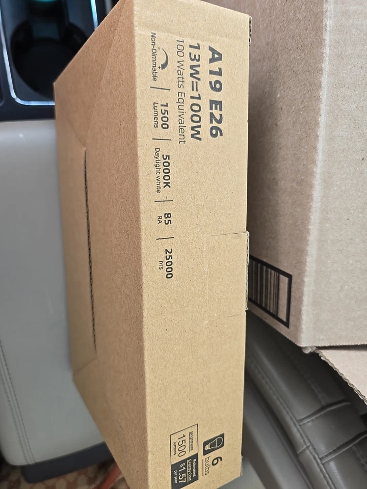 LIGHTNUM Energy Saving LED Ligt Bulbs A19 E26, 13W=100W PACK OF 6 Brand New - Image 2 of 2