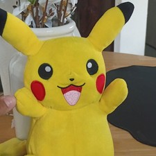 RARE Talking Pikachu Plush 14"   Works Movie Style Pok mon Toy No Longer Sold