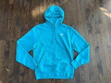 NIKE Dark Teal Aqua Hooded Front Pocket Sweatshirt Womens Size Small