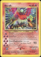 2002 Pokemon DEUTSCH Unlimited Neo Revelation Ho-oh Holo 7/64 POOR