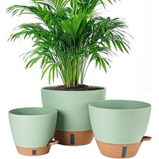 8/10/12 Inch Self Watering Pots for Indoor/Outdoor Plants - Large Plastic Pla...