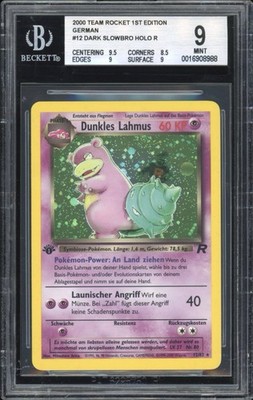 2000 Pokemon GERMAN 1st Edition Rocket Dunkles Lahmus Holo 12/82