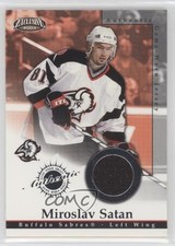 2002-03 Pacific Exclusive Game-Worn Jerseys Miroslav Satan #3 0x2d