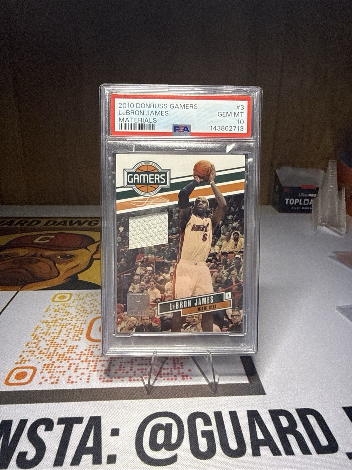 LeBron James 2010  Donruss Gamers GAME WORN PATCH /299 PSA 10 POP 2! HOF GOAT