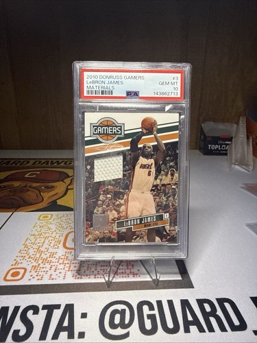 LeBron James 2010  Donruss Gamers GAME WORN PATCH /299 PSA 10 POP 2! HOF GOAT