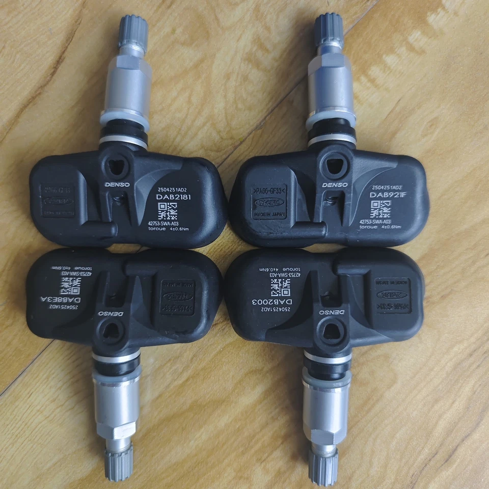 New 4x DENSO Tire Pressure Sensors 42753-SWA-A03 315MHz for Honda CR-V 07-11 - Image 3 of 4