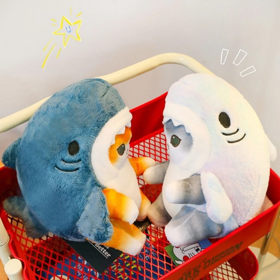 Katze Hai Plüschtier Puppe Spielzeug Shark Cat Plüschpuppe Kuscheltier Geschenke - Bild 4 von 4