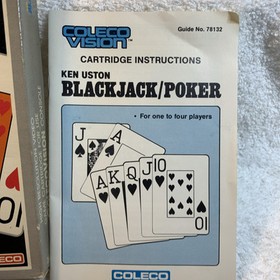 Ken Uston Poker & Blackjack Colecovision Coleco 1982 CIB Tested Works Moreinstor
