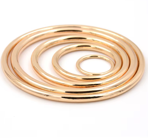 Anillos tóricos redondos de aleación de metal SOLDADOS, hebillas artesanales de cuero, plata negro oro bronce - Imagen 9 de 10