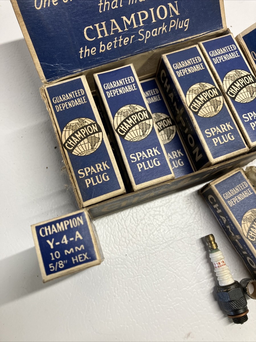 21) Vintage Champion Spark Plugs Y-4-A y4a New Old Stock | eBay