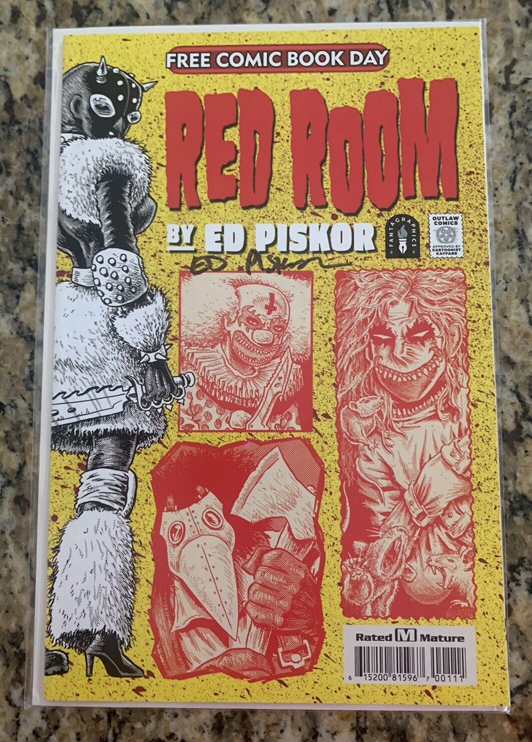 Red Room Free Comic Book Day Edition #1 - FANTAGRAPHICS - Signed Ed PISKOR