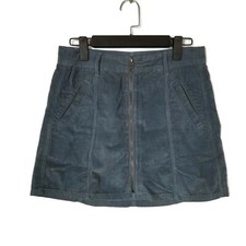 American Eagle Hi-Rise A-Line Corduroy Mini Skirt Womens 4 Regular Blue Zipper