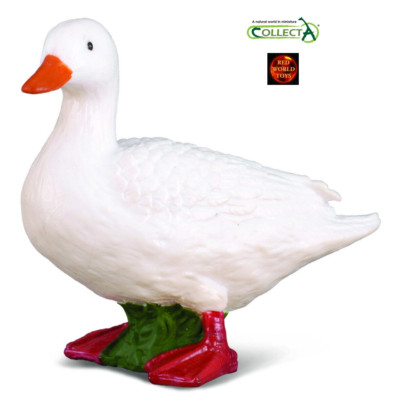 White Female Duck Farm Toy Model Figure by CollectA 88007 Easter Cake Topper