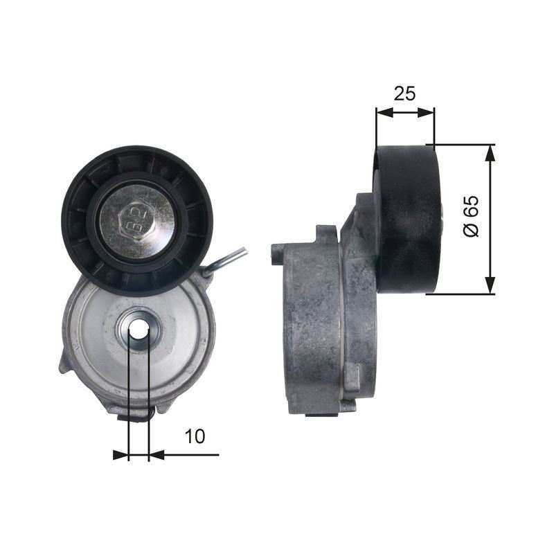 Aux Belt Tensioner fits VOLVO S80 Mk2 2.0D 08 to 11 D4204T Drive V-Ribbed Gates - Image 32
