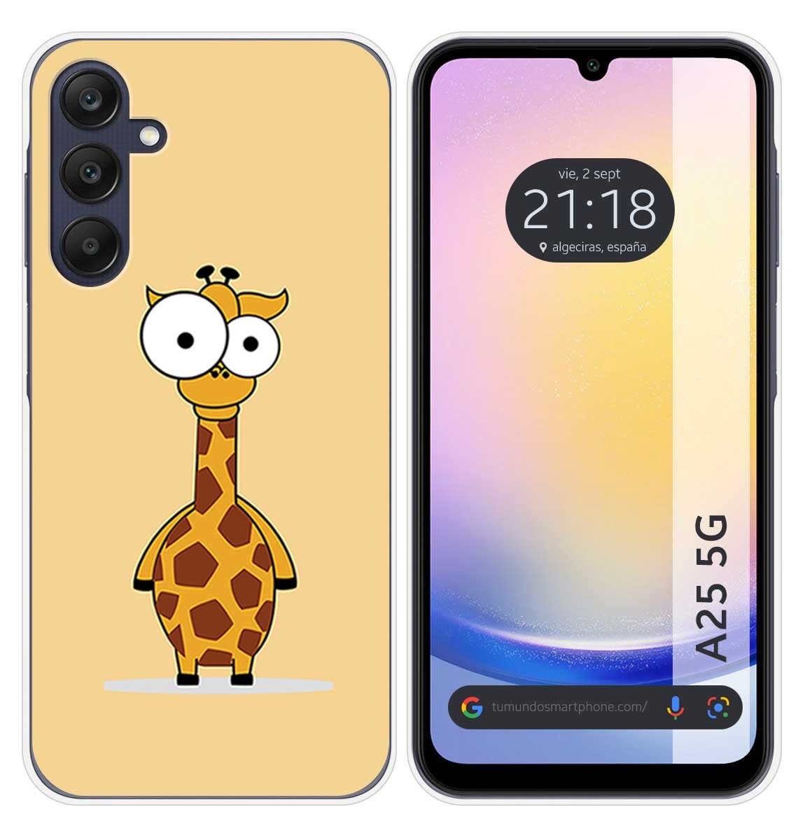 Cover Silicone per Samsung Galaxy A25 5G Disegno Giraffa Disegni