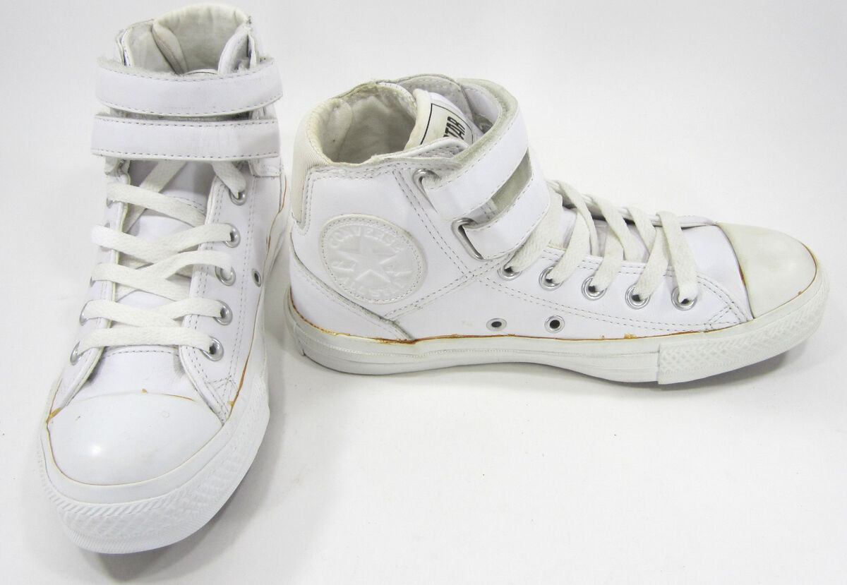 Converse Shoes Chuck Taylor 2 Strap Hi Leather White Converse Shoes Chuck Taylor 2 Strap Hi Leather White