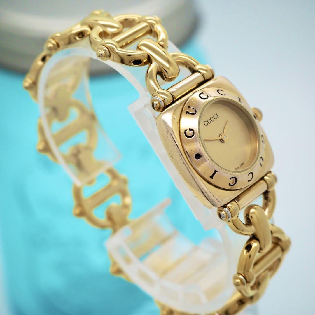 740 Gucci Watch Ladies 6400L Gold Bracelet Rare Women's 740 Gucci Watch Ladies 6400L Gold Bracelet Rare Women's