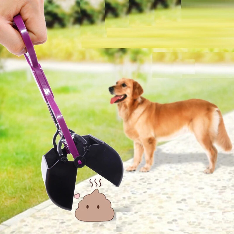 Pet Feces Cleaner Pooper Scooper Long Handle Outdoor Waste Pick Up