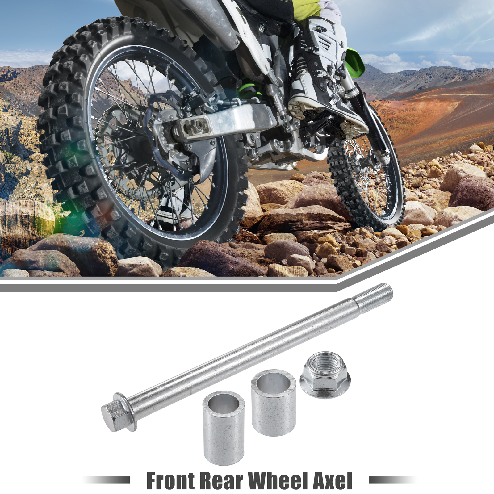 1 Set ATV Front Rear Axle with Bushing and Screw Bolt M14 205mm Wheel Axle