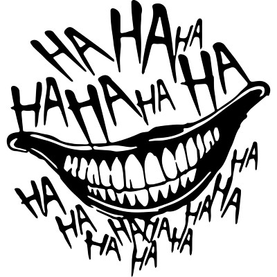 Vinyl Decal Car Truck Stanley Sticker Wall Batman Harley Quinn - Joker Smile HA