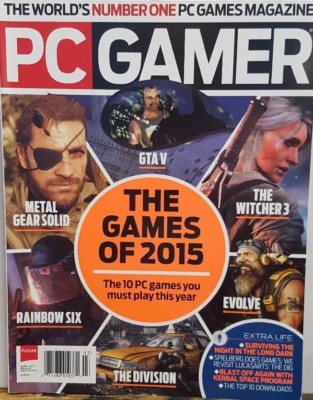 PC Gamer March 2015 The Games of 2015 The Witcher 3 Evolve  FREE SHIPPING CB