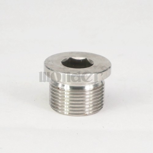 M24x1.5mm Male SS304 Countersunk End Plug With Flange Internal Hex Head ...