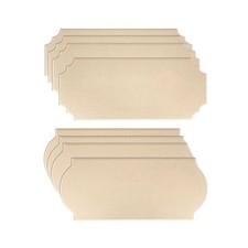 8 Pack Unfinished Wooden Plaques 6"x14"-0.25 Inch Thick Beveled MDF Wood Sign...