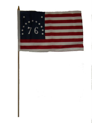12x18 12''x18'' Lot of 12 (Dozen) Historical Bennington 1776 30'' Stick Flag