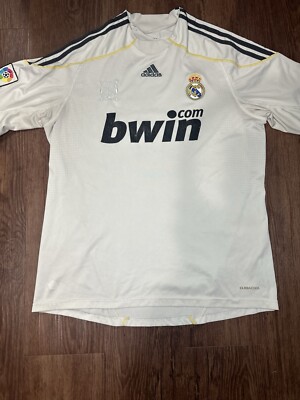 adidas ゲームシャツ　レアルマドリード　刺繍　希少　2009-2010 REAL MADRID 2009 2010 HOME FOOTBALL SHIRT SOCCER JERSEY ADIDAS