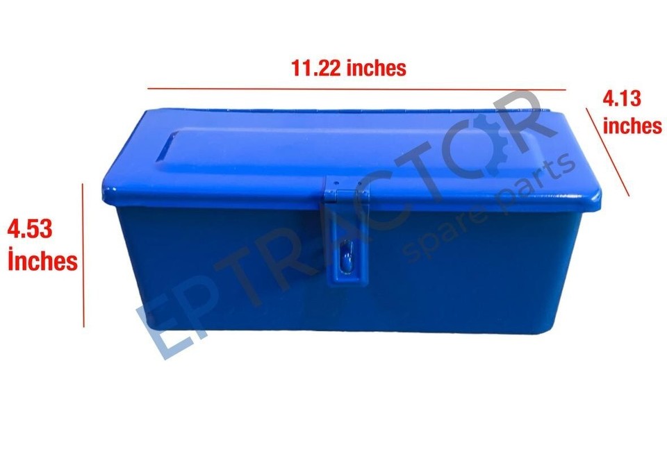D3NN17005B Metal Tool Box (Small Type - Blue) Fits Ford Tractors ...