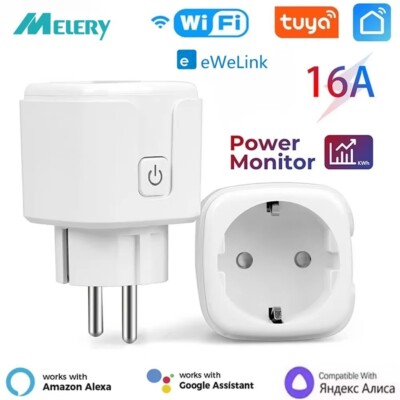 Smart Plug WiFi Socket EU 16A Timing Function Tuya SmartLife APP Alexa Google