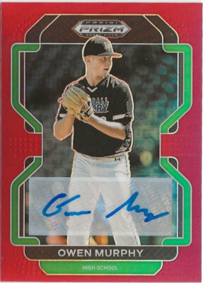 2022 Panini Prizm Owen Murphy Red Prizm Auto RC 32/50 Atlanta Braves