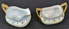 ART DECO Imperial P&L Austria Sugar & Creamer Set  -  Handpainted & Gold-trimmed