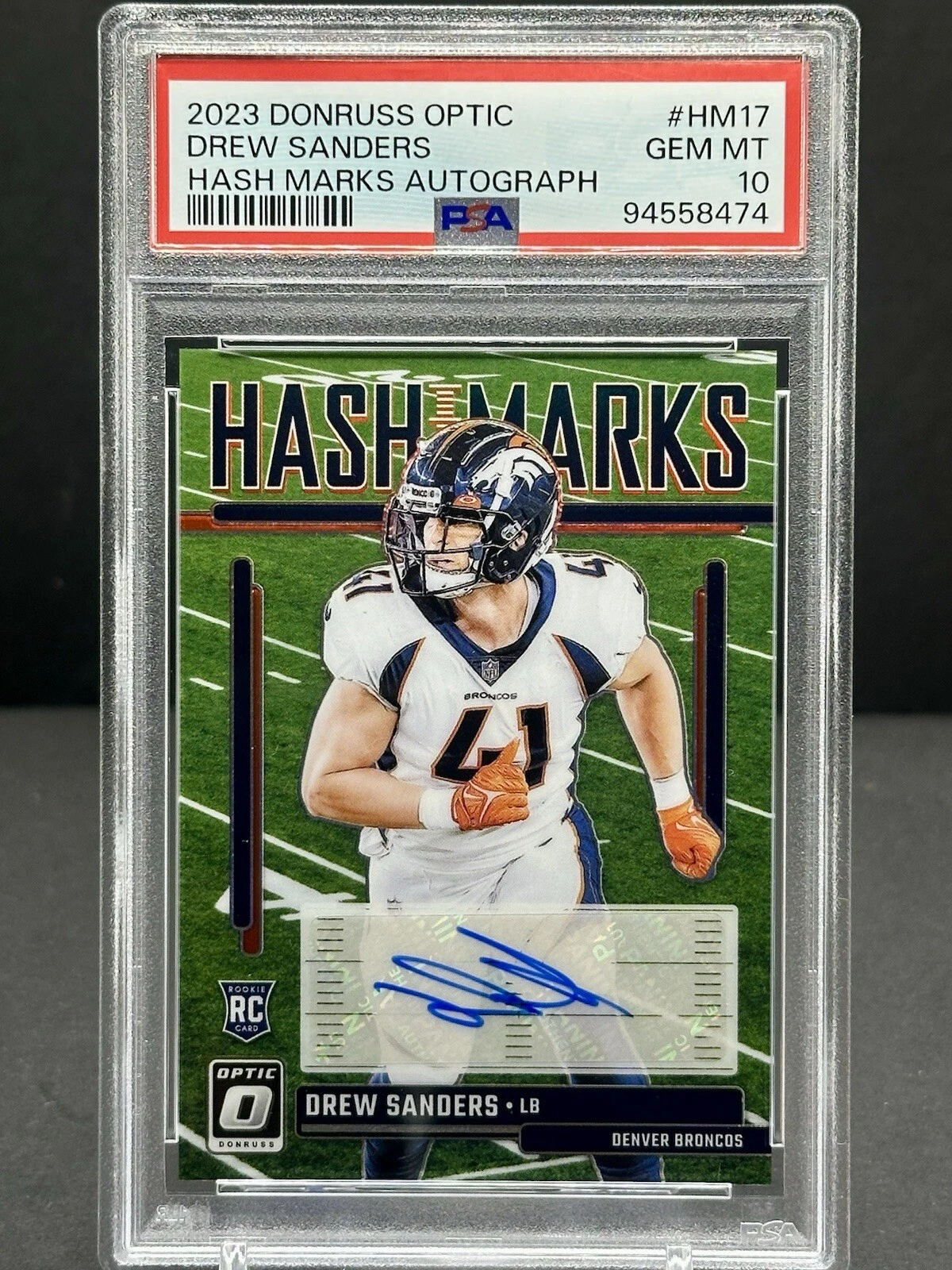 Drew Sanders Panini Donruss Optic Hash Marks #HM17 Base