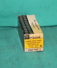 Allen Bradley, 800MR-P16R, Small Round Pilot Light Red Cap Illuminated Lamp Push