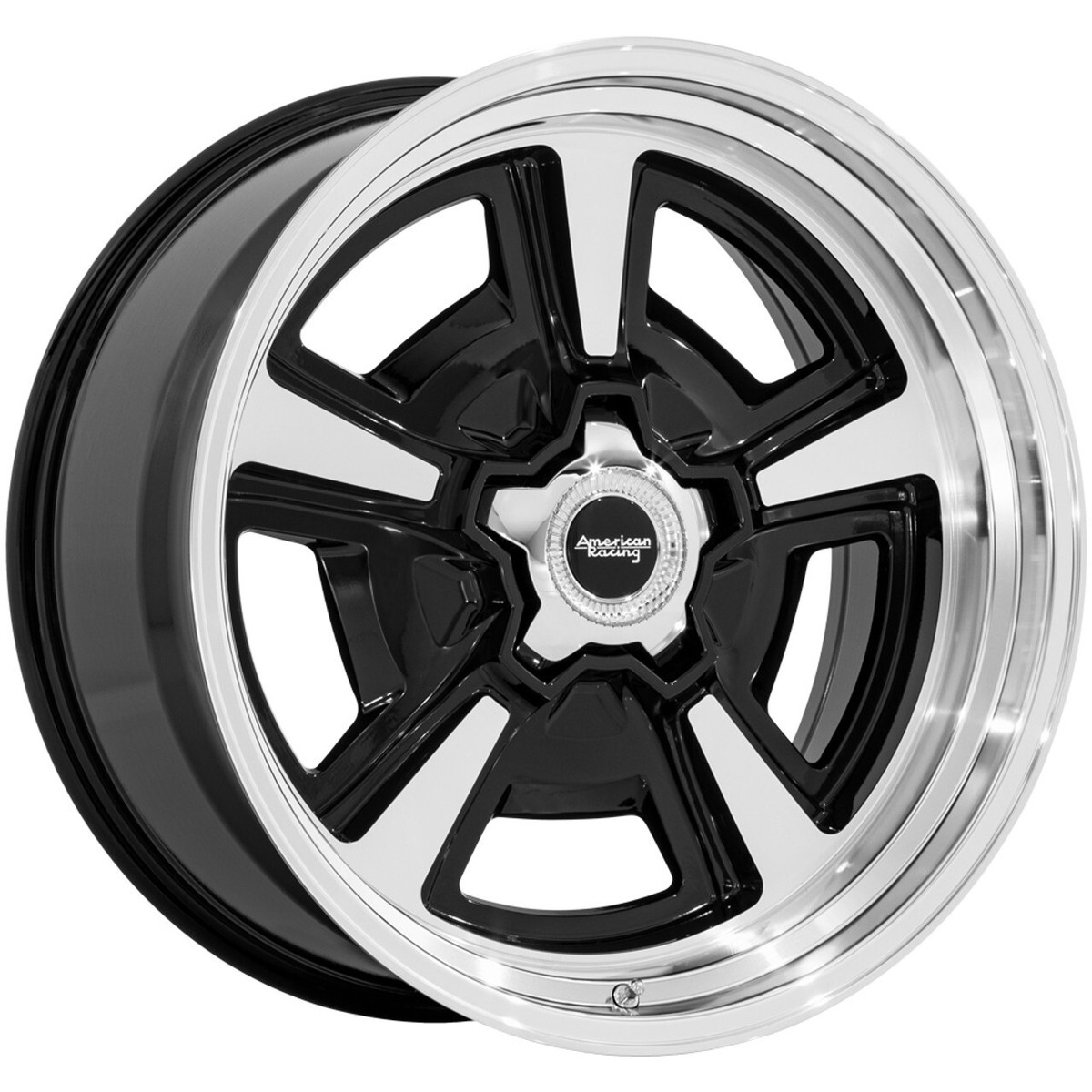 22x10 +6 American Racing VN517 5x5.0 Black Machined W/ Dia Lip
