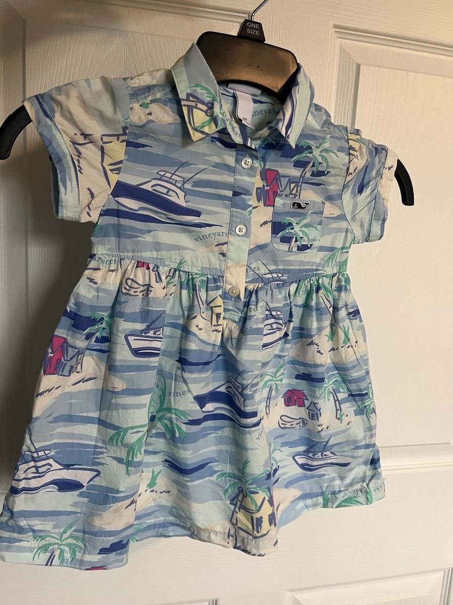 Vineyard Vines Target Dress Girls Sz 2T Beach Boats Island