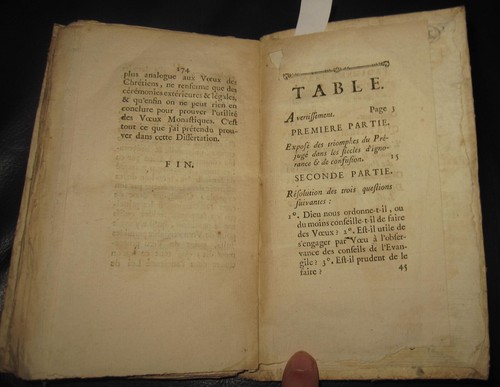 1767 Memoir sur les Professions Religieuses Dissertation sur les Voeux des Juifs - Foto 8 di 10